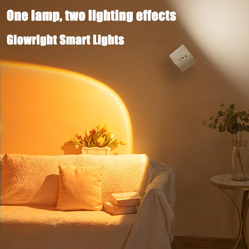 Smart Rechargeable Magnetic Wall Light – 360° Rotating LED Lamp with Remote Control, 3 Color Temperatures & 7 RGB Colors