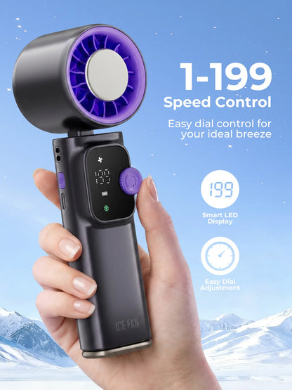 VoltaBreeze™ 199-Speed Portable Fan – Foldable Rechargeable Cooling Fan with Precision Airflow Control