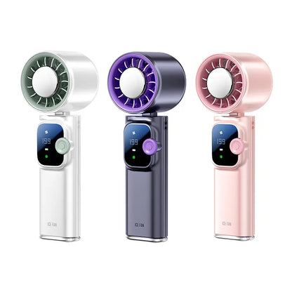 VoltaBreeze™ 199-Speed Portable Fan – Foldable Rechargeable Cooling Fan with Precision Airflow Control