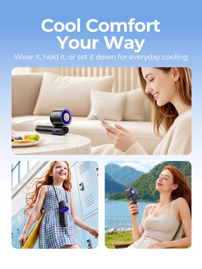 VoltaBreeze™ 199-Speed Portable Fan – Foldable Rechargeable Cooling Fan with Precision Airflow Control