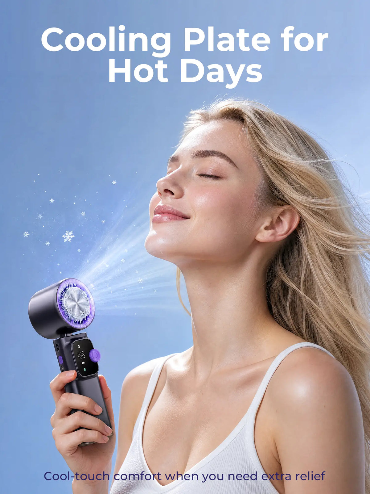 VoltaBreeze™ 199-Speed Portable Fan – Foldable Rechargeable Cooling Fan with Precision Airflow Control
